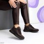 Шоколадные зимние кроссовки натуральная кожа + замша на молнии