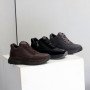 Графитовые зимние кроссовки натуральная кожа + замша на молнии