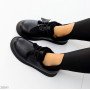 Черные теплые автоледи на шнуровке, натуральная кожа флотар