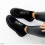Черные ботинки натуральная замша с эластичной вставкой в подъеме