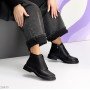 Кожаные черные ботинки челси с эластичной вставкой в подъеме