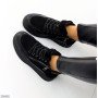 Шикарные спортивные черные зимние ботинки натуральная замша + кожа
