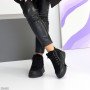 Шикарные спортивные черные зимние ботинки натуральная замша + кожа