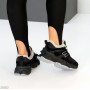 Трендовые комбинированные черные зимние кроссовки