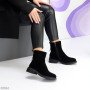 Люксовые черные зимние ботинки натуральная замша на цигейке