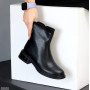 Люксовые черные зимние ботинки натуральная кожа на цигейке