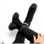 Люксовые черные дизайнерские ботинки низкий ход