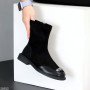 Люксовые черные дизайнерские ботинки низкий ход