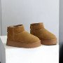 Низькі уггі з натуральної замші кольору Camel для жінок, зимові, розміри 36-40