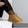 Низькі уггі з натуральної замші кольору Camel для жінок, зимові, розміри 36-40