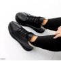 Спортивные черные зимние ботинки натуральная кожа