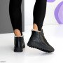 Спортивные черные зимние ботинки натуральная кожа
