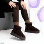 Низкие угги натуральная замша цвет Шоколад