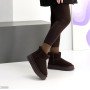 Низкие угги натуральная замша цвет Шоколад