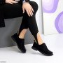 Актуальные черные деми туфли натуральная замша стильный декор