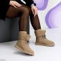 Бежевые зимние дутики-трансформеры плащевка цвет на выбор