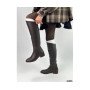 Жіночі зимові сапоги шоколадного кольору з натуральної шкіри