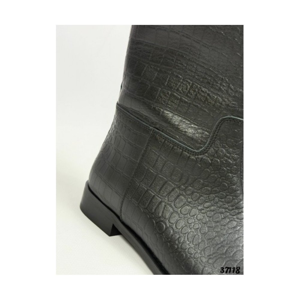 Сапоги NinaMi чорного кольору з натуральної шкіри для демісезонного періоду