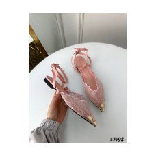 Слінгбеки низький хід з мереживом рожевого кольору для літа