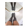 Ботфорти демісезонні сірі з еко замші високі чоботи